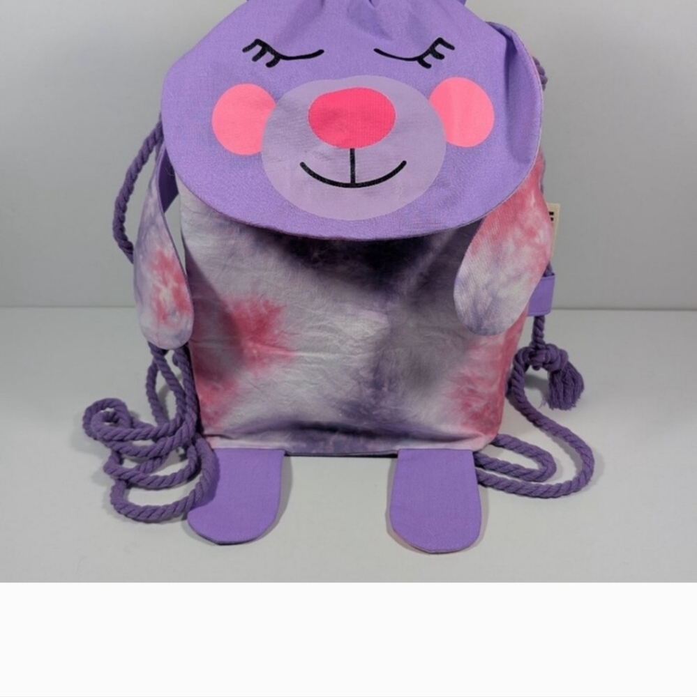 Lush sleepy bear drawstring backpack